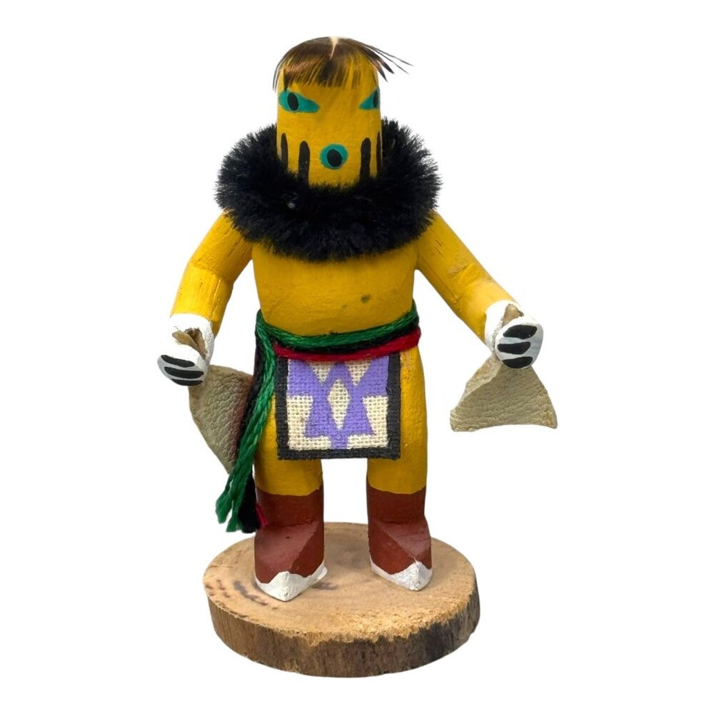Authentic Hopi Sandbag Kachina Doll Collectible Native Art Signed AL Vintage